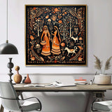 Indian Art Rajasthani Folklore tales II - People Canvas Wall Art