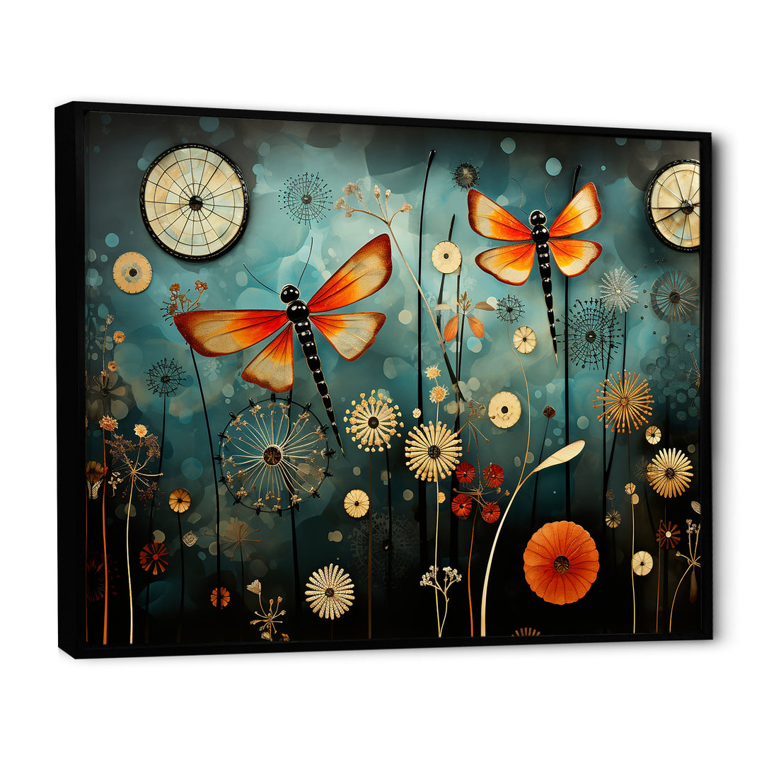 Dragonflies in the meadow - Insects &amp; Bugs Bedroom Wall Art