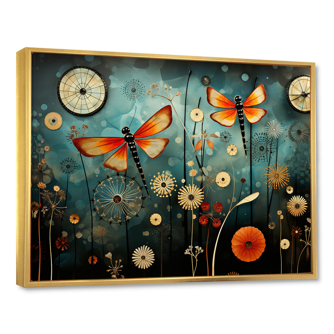Dragonflies in the meadow - Insects &amp; Bugs Bedroom Wall Art