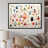Colorful beetle meadow - Insects & Bugs Canvas Wall Art