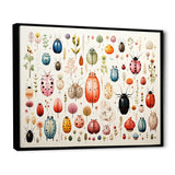 Colorful beetle meadow - Insects & Bugs Canvas Wall Art