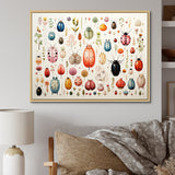 Colorful beetle meadow - Insects & Bugs Canvas Wall Art