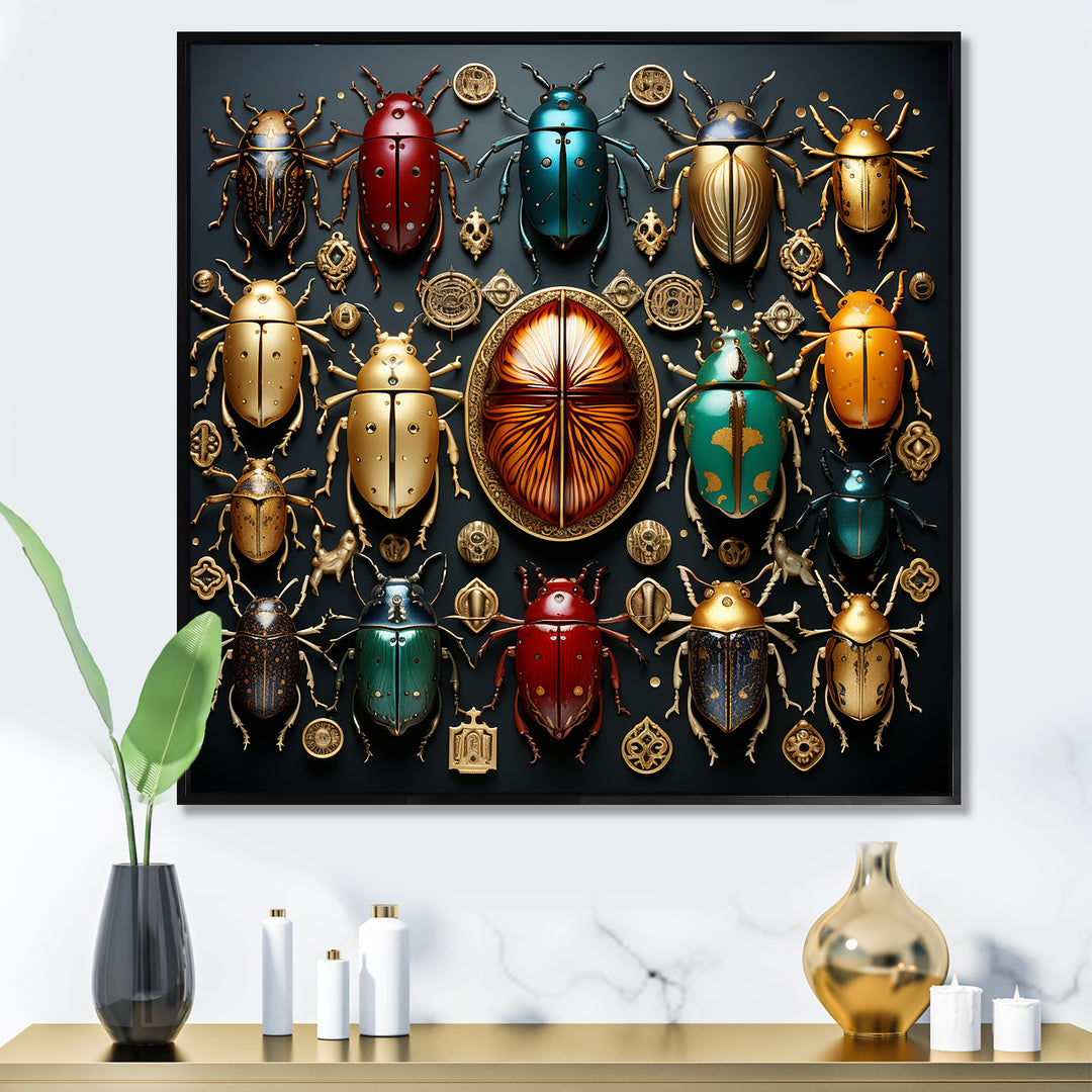 Colorful mystical beetles - Insects &amp; Bugs Wall Art Prints
