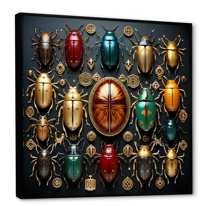 Colorful mystical beetles - Insects &amp; Bugs Wall Art Prints