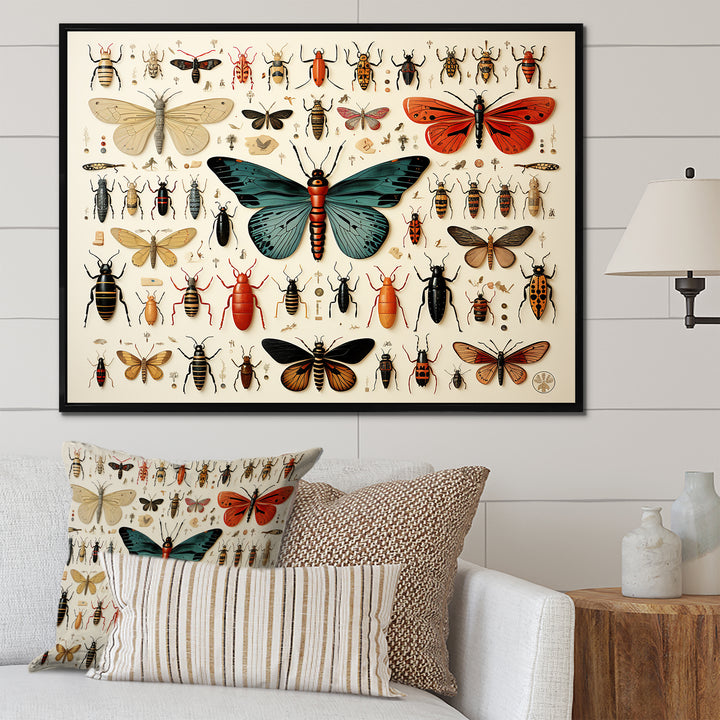 Orange and blue Insects and Bugs - Blue Insects &amp; Bugs Wall Art