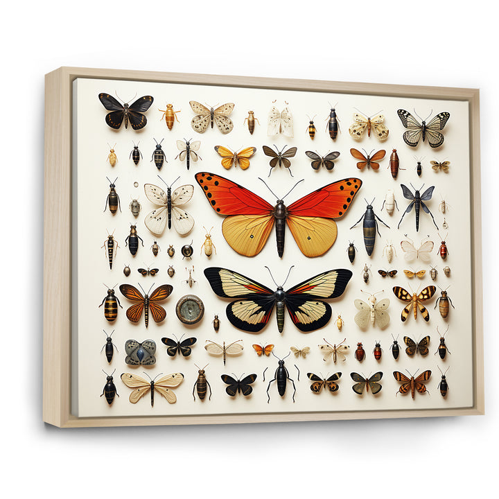Yellow and orange Insects and Bugs - Insects &amp; Bugs Large Canvas Wall Art