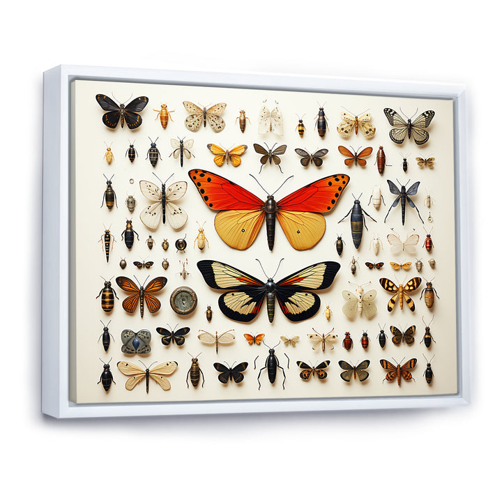 Yellow and orange Insects and Bugs - Insects &amp; Bugs Large Canvas Wall Art