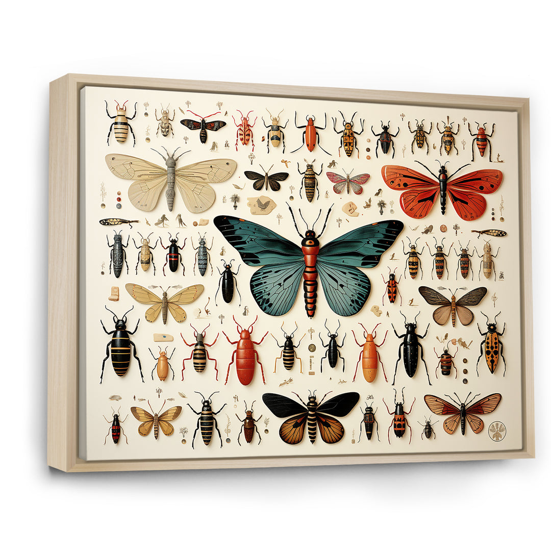 Blue and orange Insects and Bugs - Insects &amp; Bugs Living Room Wall Art