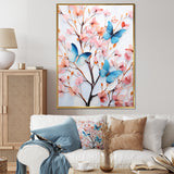 Charming spring Butterflies in pink and blue - Insects & Bugs Wall Art Prints