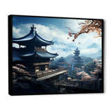 Japan temple panoramic serenity - Landscapes Canvas Wall Art