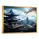 Japan temple panoramic serenity - Landscapes Canvas Wall Art