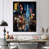 Japon Street art alleyway II - Landscapes Canvas Wall Art