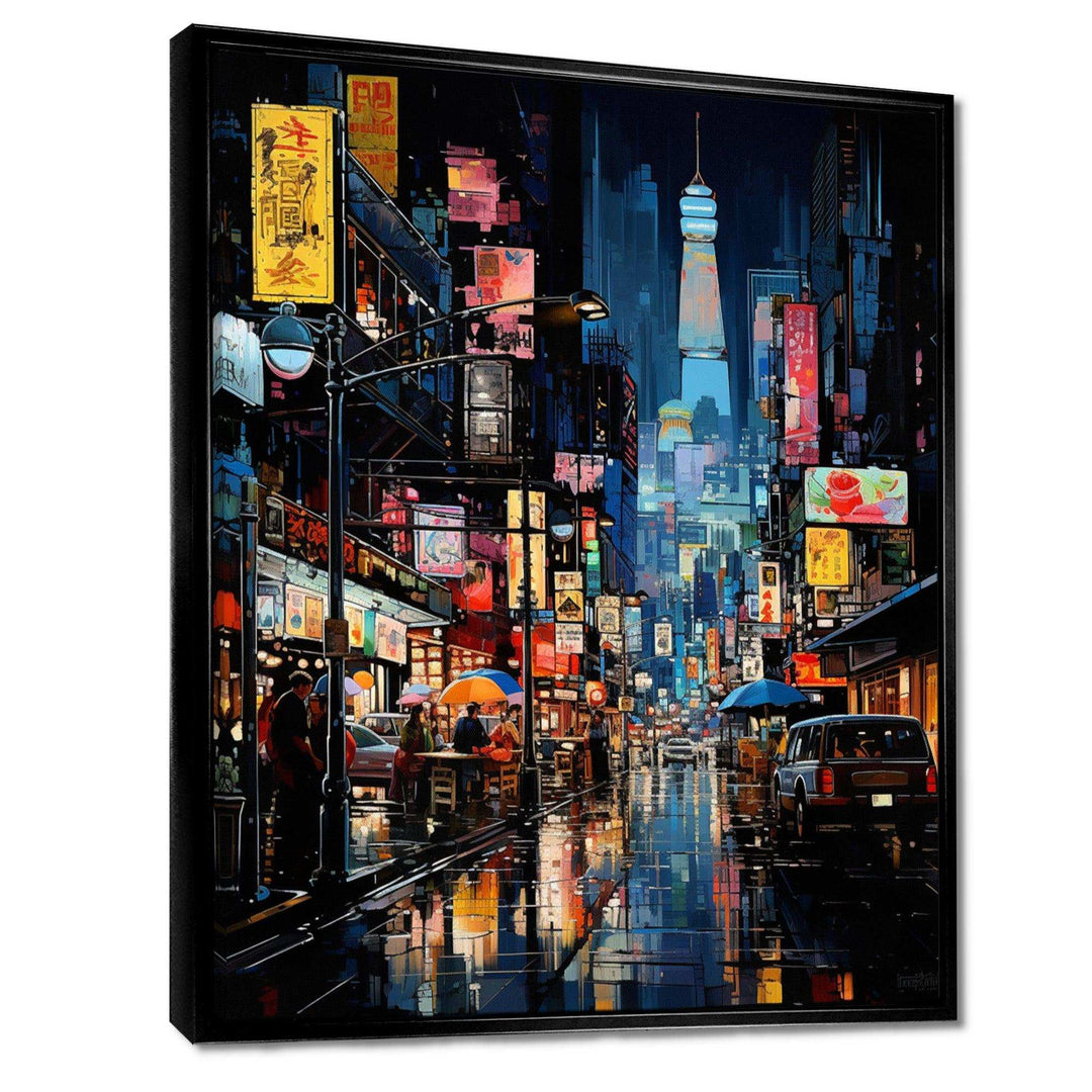 Japon Street art alleyway II - Landscapes Canvas Wall Art