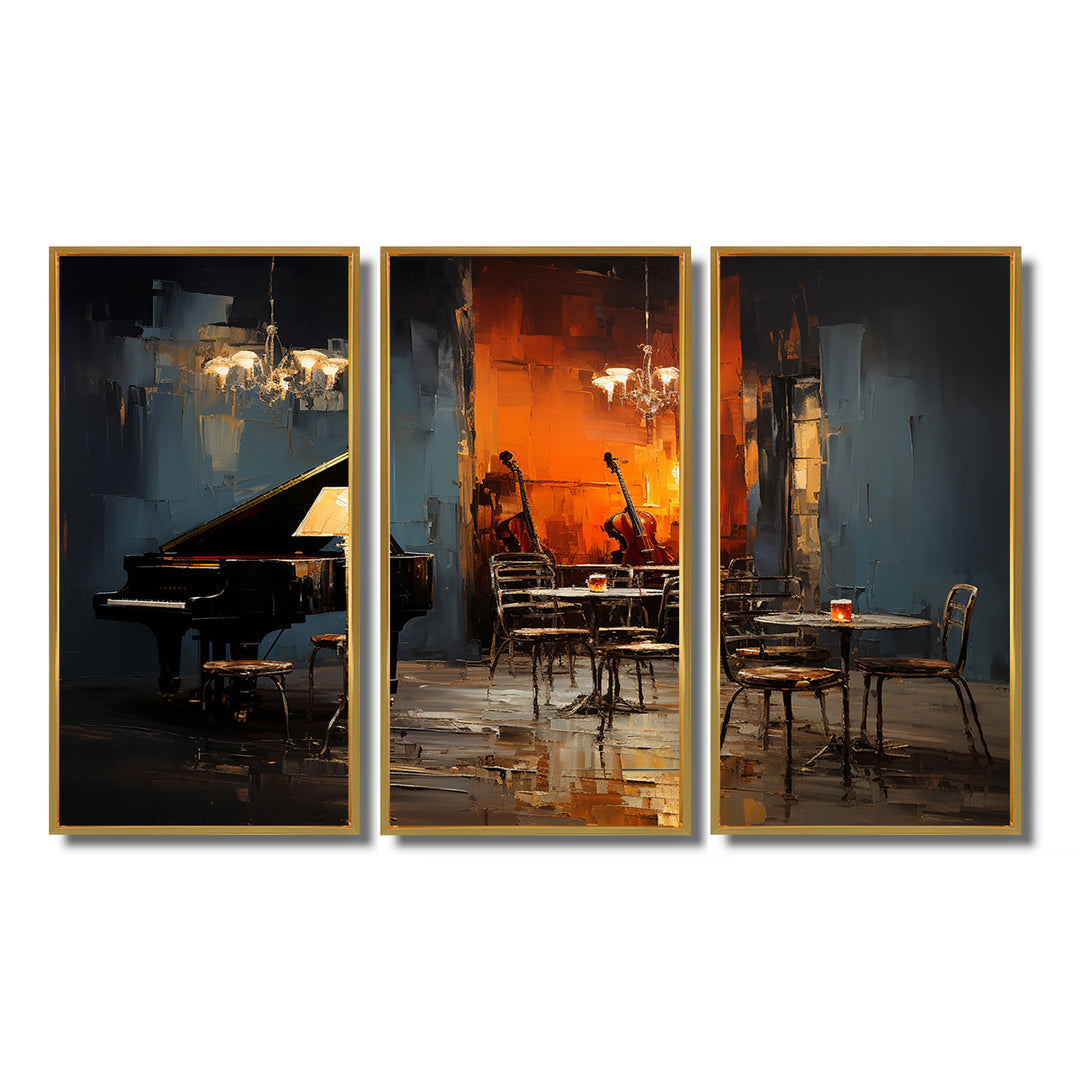 Vintage pinao sonata in jazz cafe II - Multi-Panels