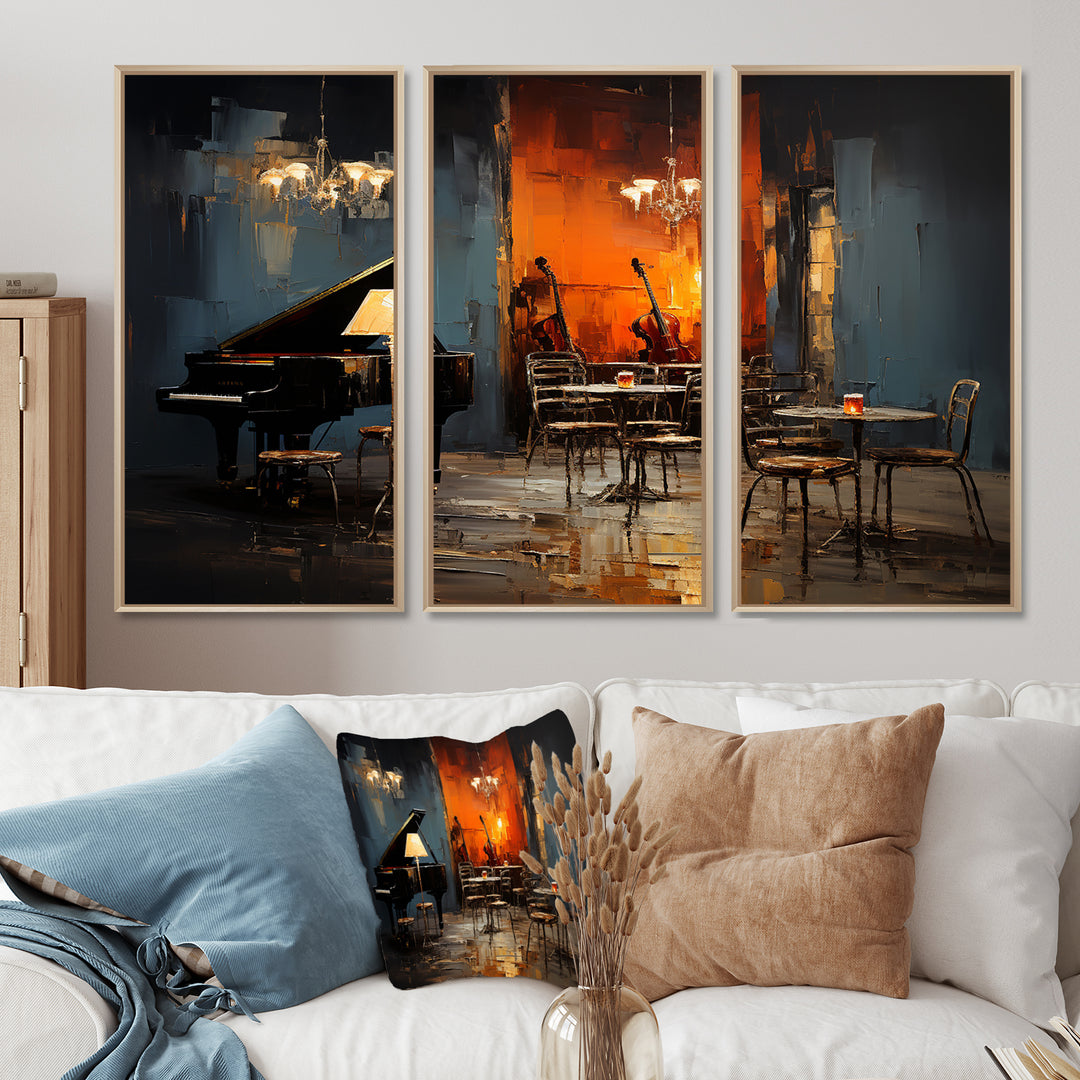 Vintage pinao sonata in jazz cafe II - Multi-Panels