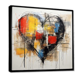 Pop Art heart abstract collages - Abstract Canvas Wall Art