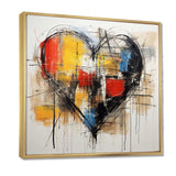 Pop Art heart abstract collages - Abstract Canvas Wall Art