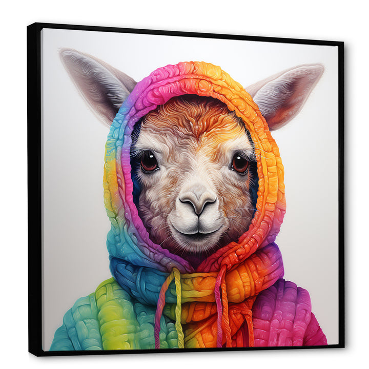 Colorful Llama Marvels - Llama Living Room Wall Art