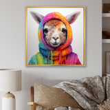 Colorful Llama Marvels - Llama Living Room Wall Art