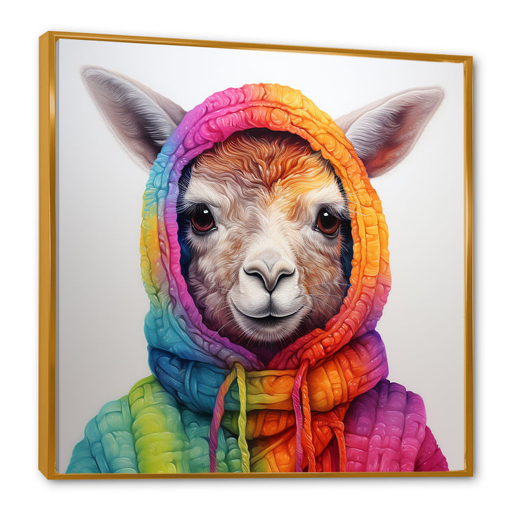 Colorful Llama Marvels - Llama Living Room Wall Art