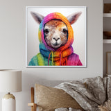 Colorful Llama Marvels - Llama Living Room Wall Art
