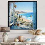 California shoreline  Window View I - Coastal Canvas Wall Art