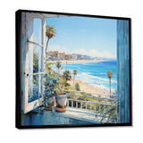 California shoreline  Window View I - Coastal Canvas Wall Art