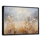 Beige and grey Meadows breeze - Landscapes Canvas Wall Art