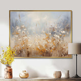 Beige and grey Meadows breeze - Landscapes Canvas Wall Art