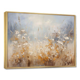 Beige and grey Meadows breeze - Landscapes Canvas Wall Art