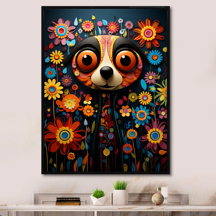 Curious Meerkat funny collage - Meercat Canvas Wall Art
