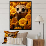 Yellow floral Meerkat - Meercat Wall Decor