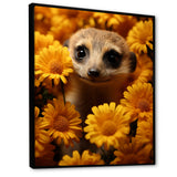 Yellow floral Meerkat - Meercat Wall Decor