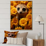 Yellow floral Meerkat - Meercat Wall Decor