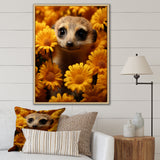 Yellow floral Meerkat - Meercat Wall Decor
