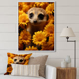 Yellow floral Meerkat - Meercat Wall Decor
