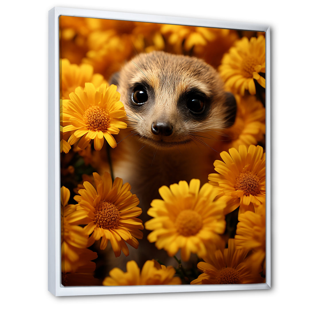 Yellow floral Meerkat - Meercat Wall Decor