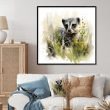 Grey meadow Meerkat - Gray Meercat Wall Art