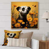 Meerkat Yellow floral meadows - Yellow Meercat Wall Art