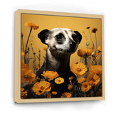 Meerkat Yellow floral meadows - Yellow Meercat Wall Art