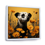 Meerkat Yellow floral meadows - Yellow Meercat Wall Art