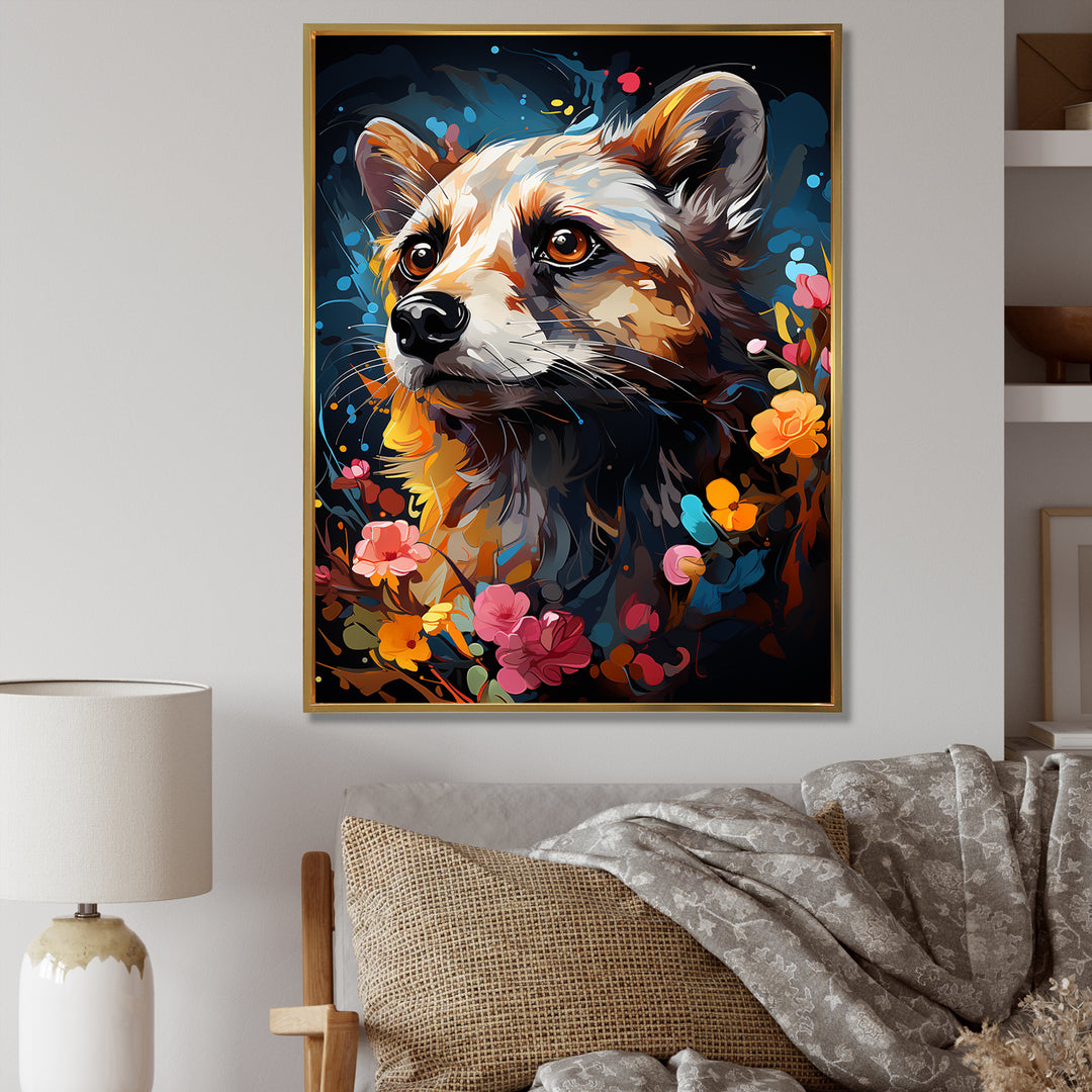 Yellow Dog floral meadows - Dog Home Decor Art