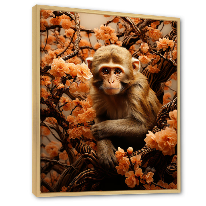 Brown Autumn Monkey Palette - Monkey Wall Decor