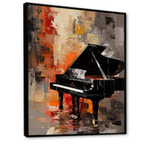 Classical black piano Sonata II - Music Canvas Wall Art