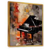 Classical black piano Sonata II - Music Canvas Wall Art