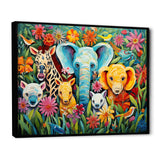 Colorful cute Animal Nursery III - People Canvas Wall Art