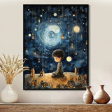 Childs moonlight Nursery 4 - Fantasy Canvas Wall Art