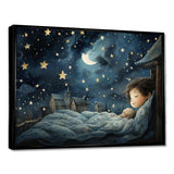 Blue Childhood Haven nursery II - People Canvas Wall Art