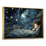 Blue Childhood Haven nursery II - People Canvas Wall Art