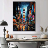 New York City Time square lights II - Cityscapes Canvas Wall Art